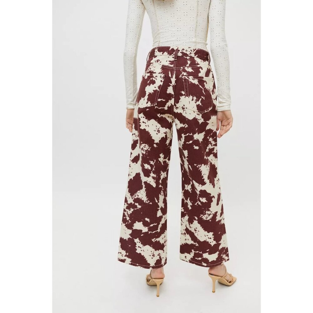 BDG Urban Outfitters High & Wide Jean Cow Print - Picture 2 of 8